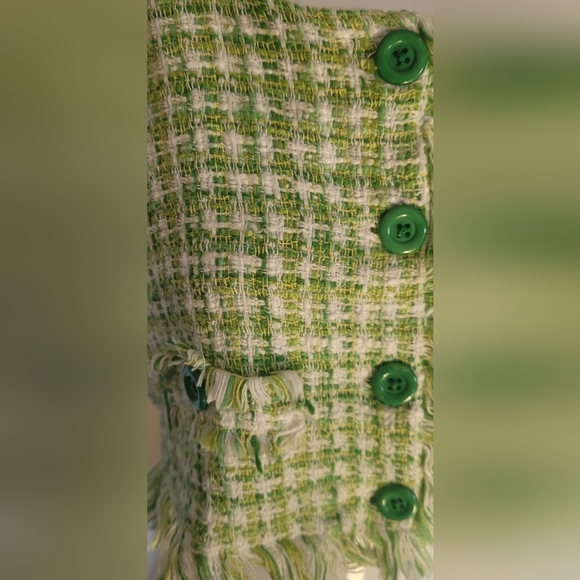 Zara Retro Tweed Vest. Size Large - Picture 3 of 5